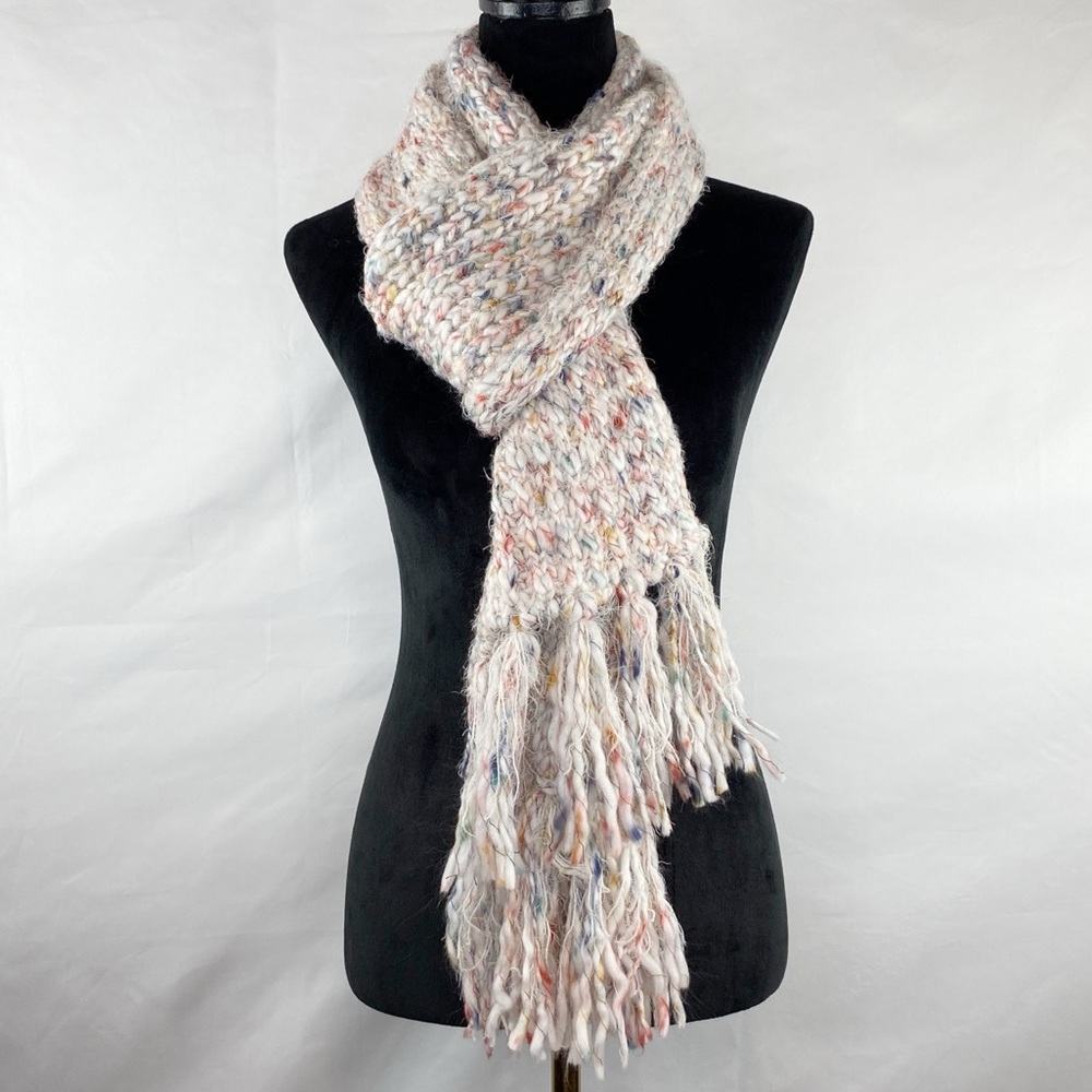 Soft Cozy Chunky Knit Classic Fringe Scarf 88”X 9”